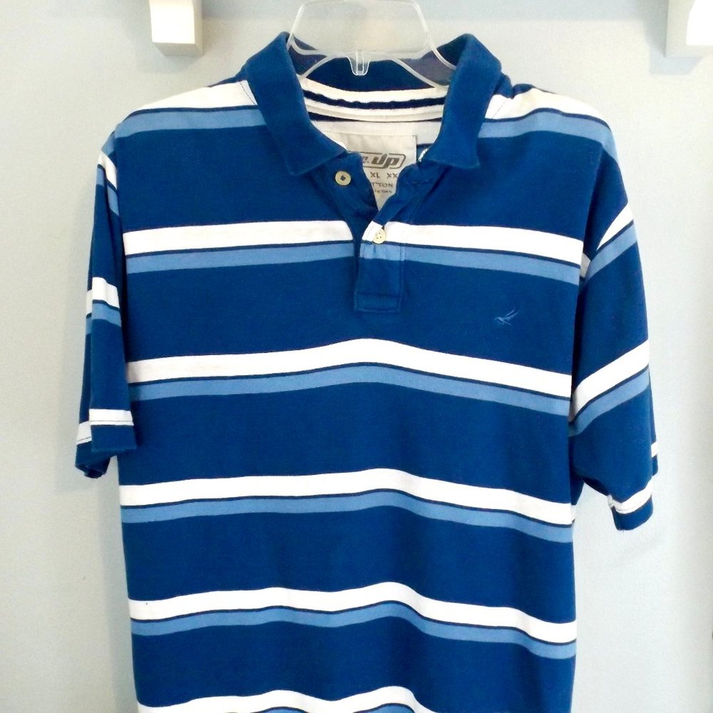 Urban Up Pipeline Multi-Shades of Blue, Polo Shirt, Size M, EC!